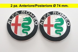 fregio stemma logo ALFA ROMEO BRERA ANTERIORE ORIGINALE 74mm FRONT EMBLEM 